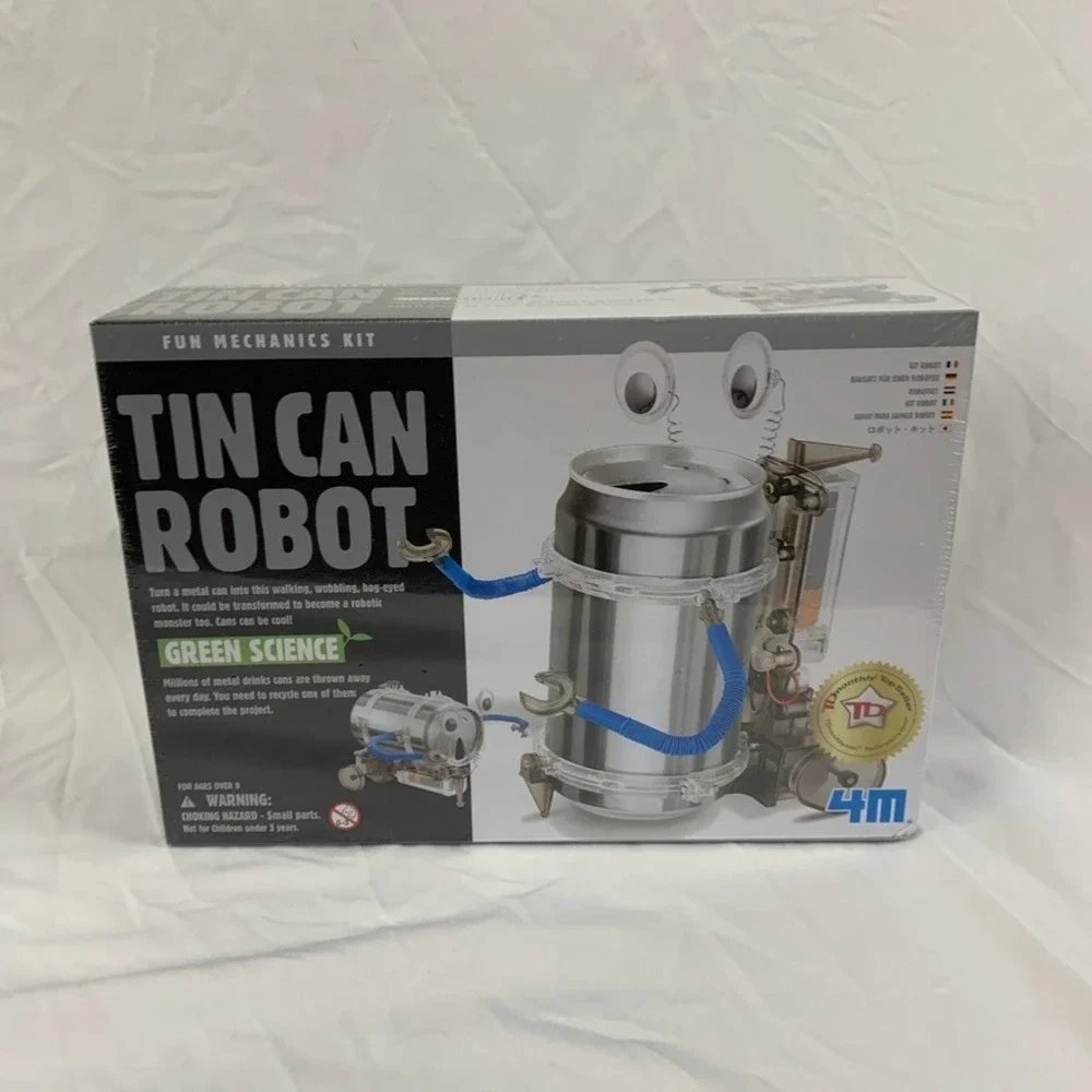 Tin Can Robot Kit Green‎ Science 4M FUN Mechanics Kit New Sealed Box
